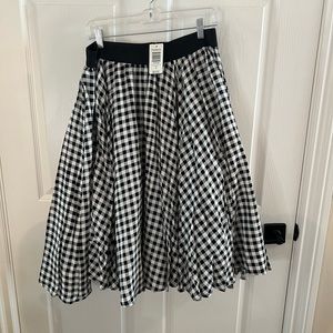 Brand new with tags Black and white gingham skirt size 0